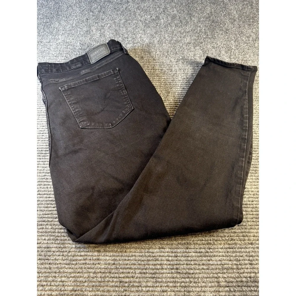 Levi‎ Strauss Signature Size 20W Mid-Rise Skinny Jeans Black